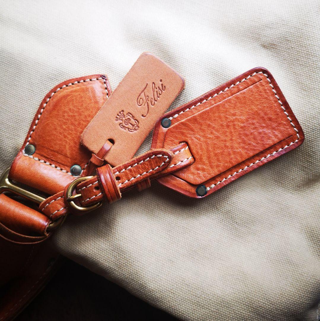 値下☆男女兼用 Felisi フェリージ レザー&キャンバス ボストンバッグ