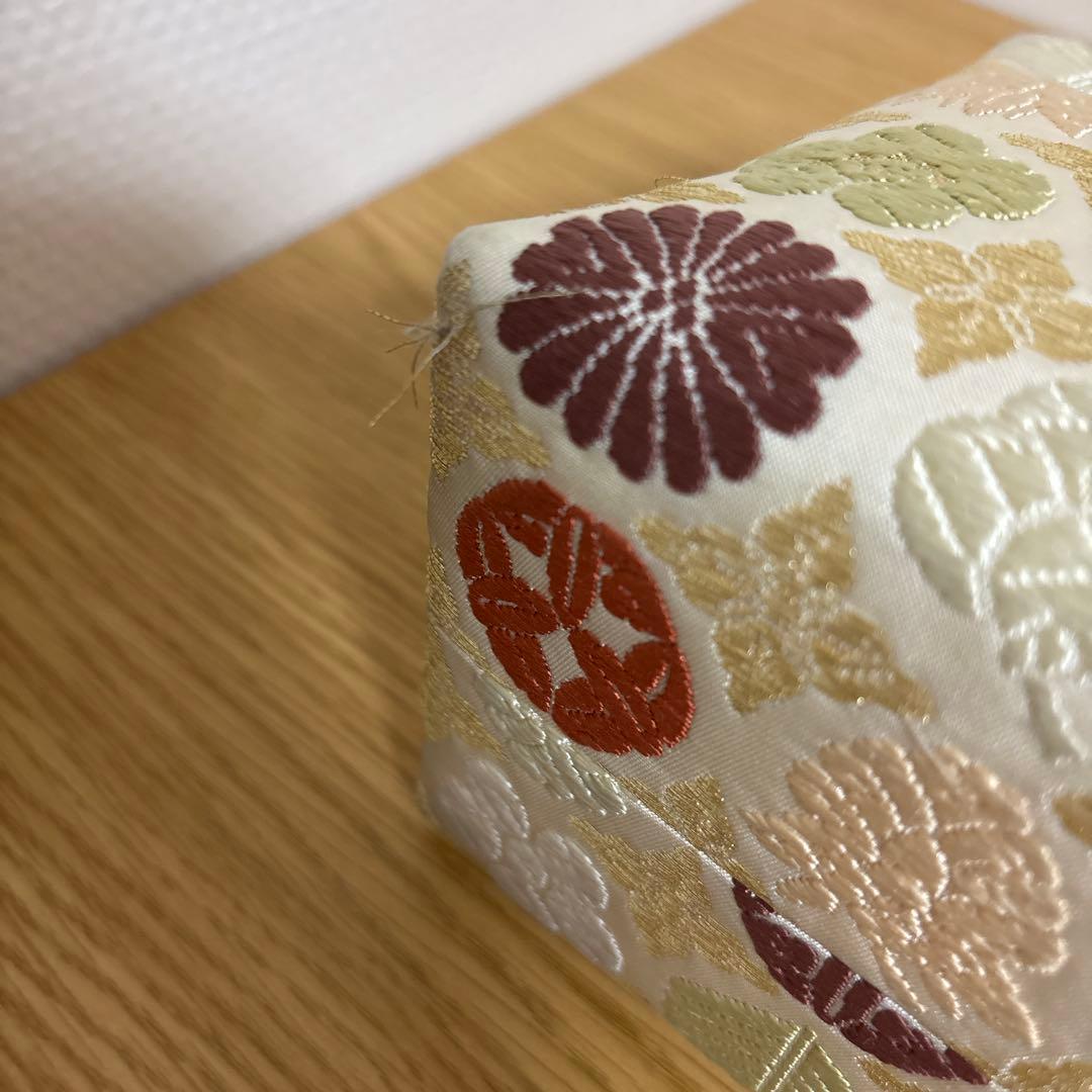 正月　成人式　初釜　茶会　和装バッグ 多色刺繍 利休バッグ 正絹　未使用　居東屋