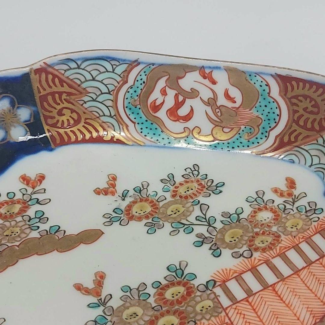 24-1261 古伊万里色絵金彩 変形皿 - メルカリ
