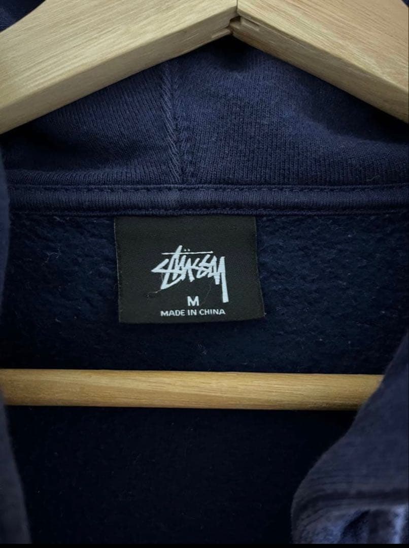 正規品　Stussy ジップアップパーカー　ネイビー