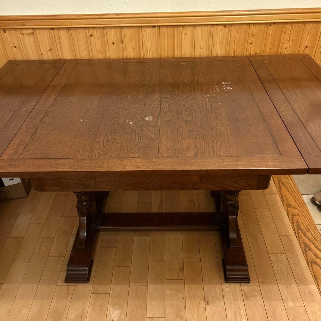 9/7（日)までお値下げセール‼️イギリスアンティーク木製伸縮機能付きテーブル