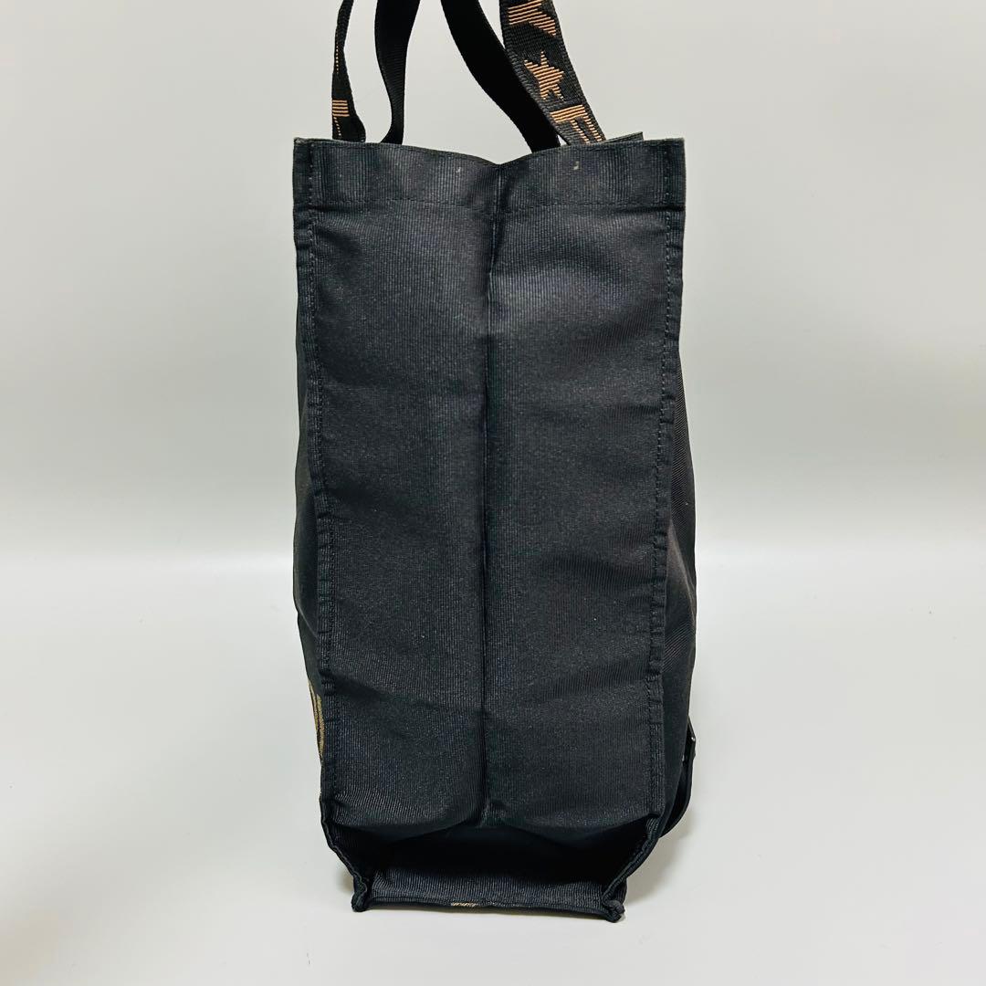 FENDI フェンディ 折り畳み ハンドバッグ ナイロン キャンバス ブラック