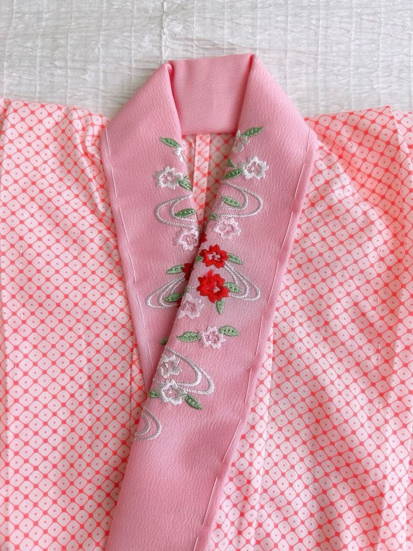 七五三 3歳着物 被布セット 化繊 レトロ調