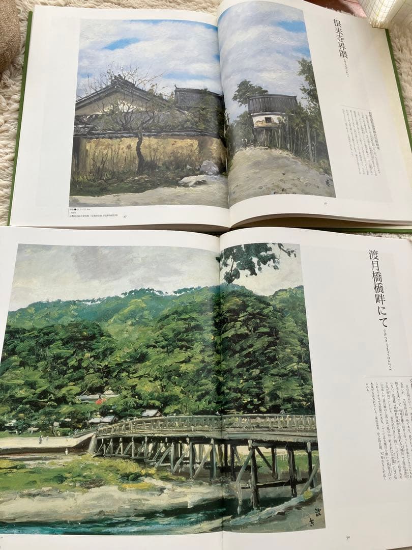 向井潤吉 風景画選集と額付き写真セット