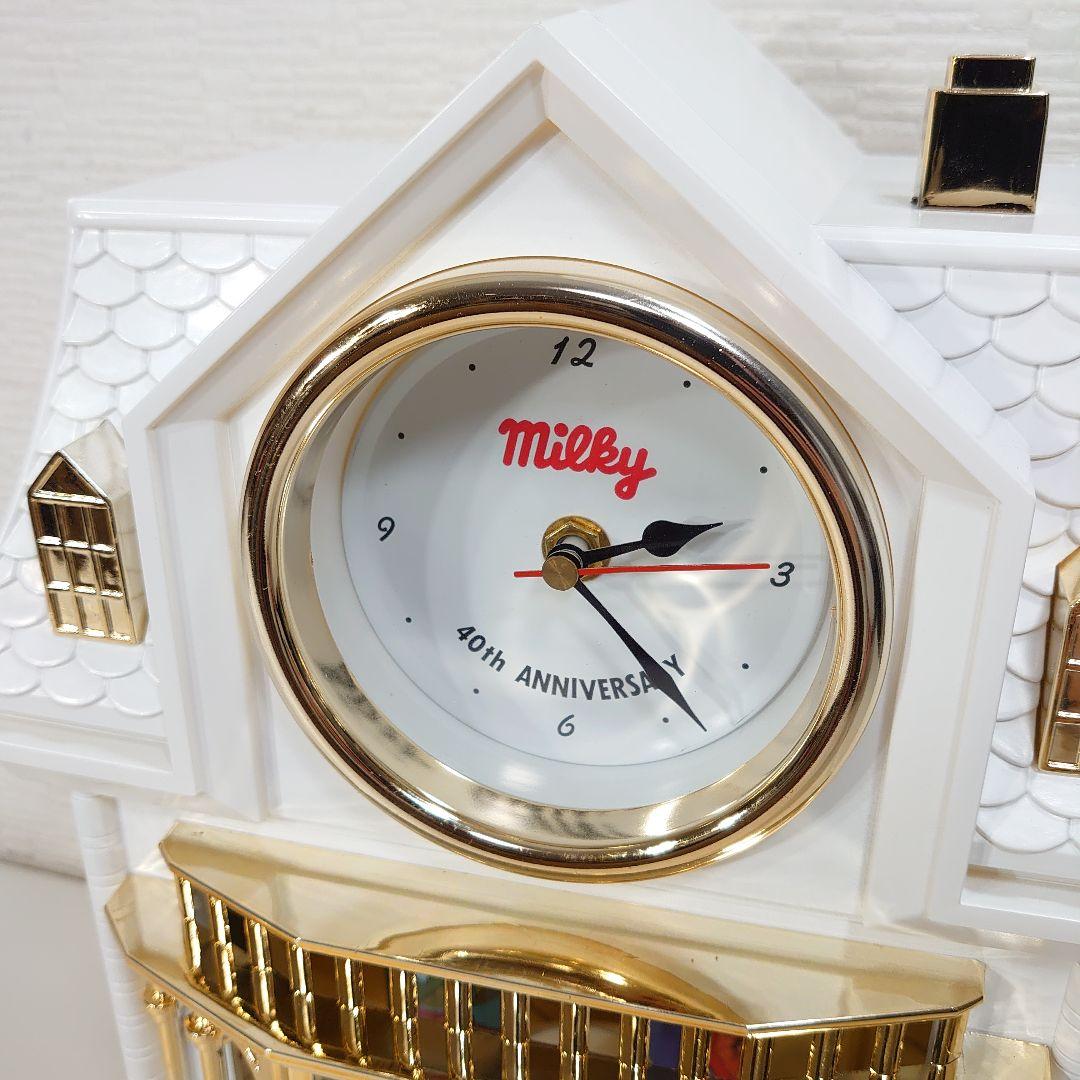 不二家 ミルキー 40周年記念 懸賞品 置き時計 メルヘンクロック 1992年