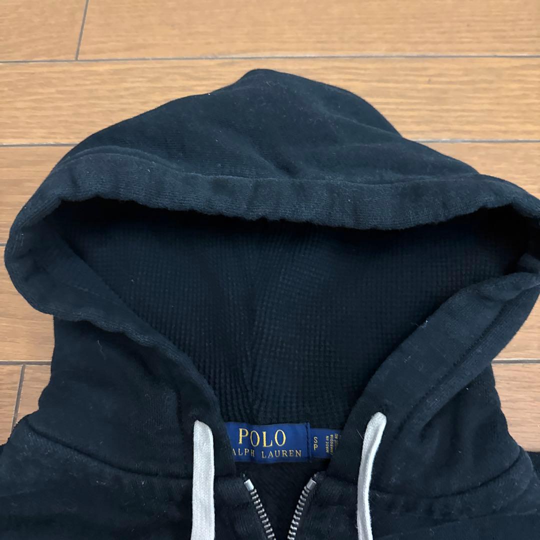 POLO RALPH LAUREN ジップパーカー ブラック 裏ワッフル 裏起毛