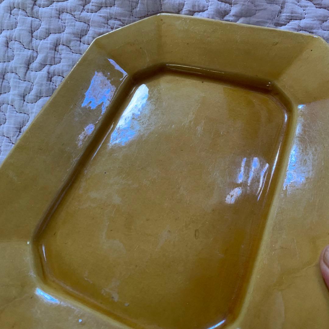 珉平焼 無地 額皿 柄なし