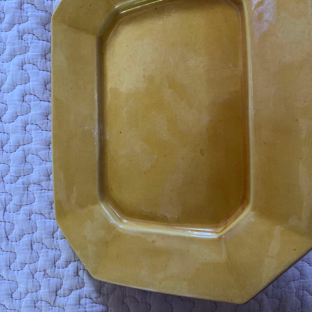 珉平焼 無地 額皿 柄なし