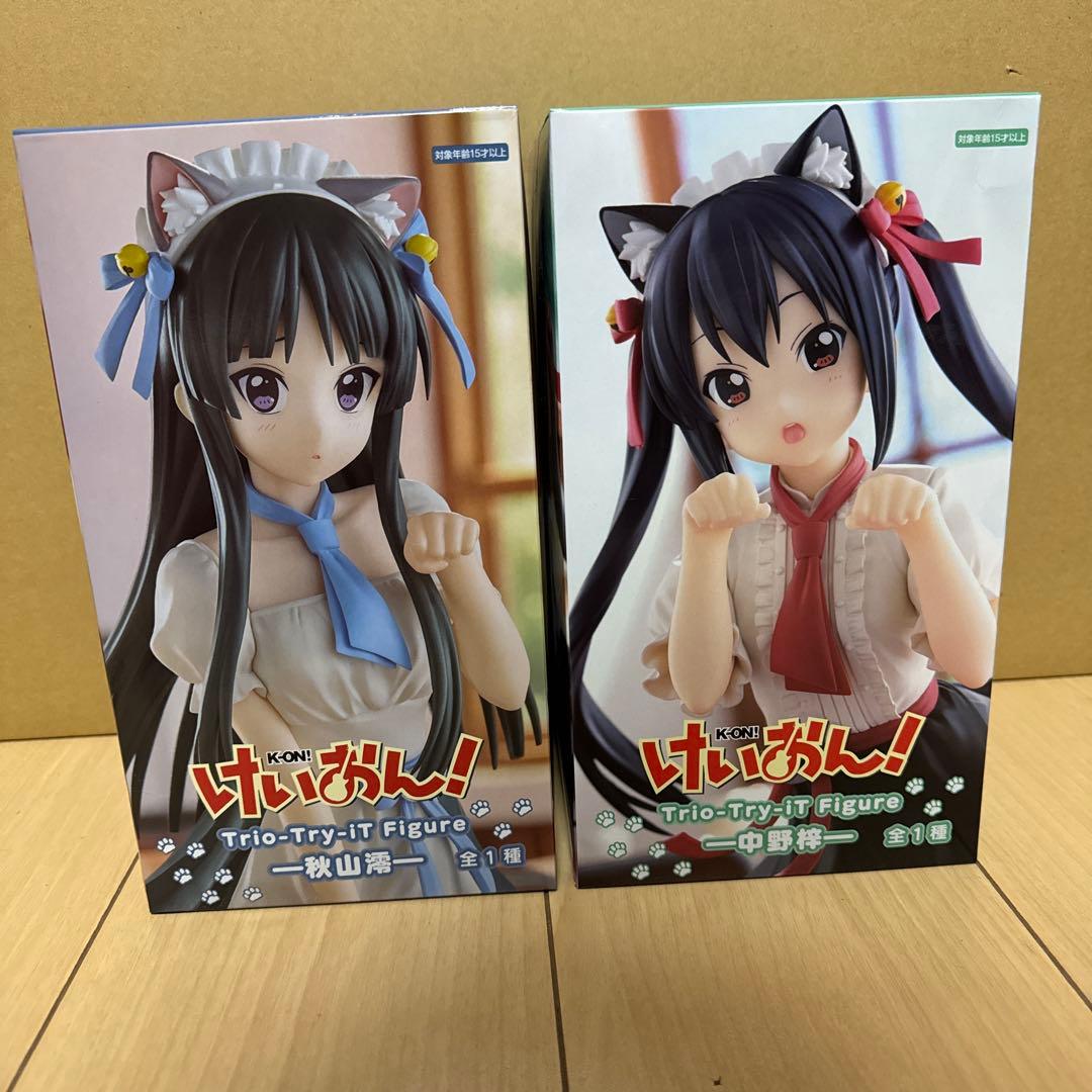 新品未開封】けいおん 中野梓 秋山澪 トリオトライト フィギュア