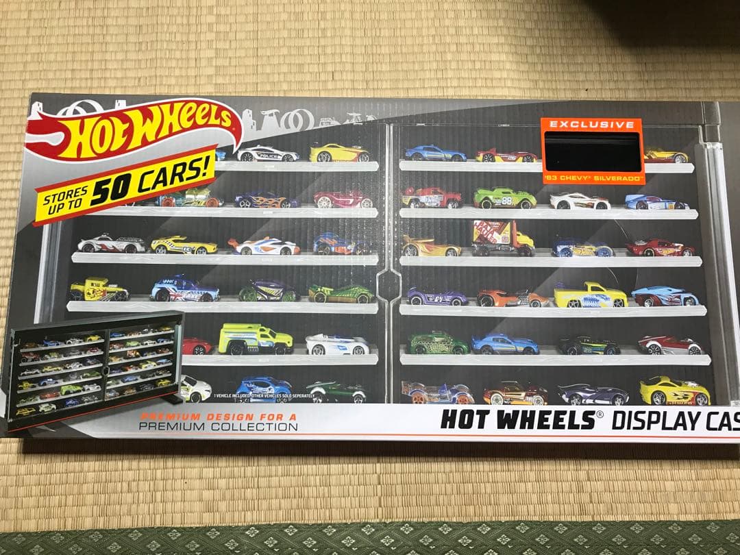 ミニカーのディスプレイケース、ホットウィール/マテル