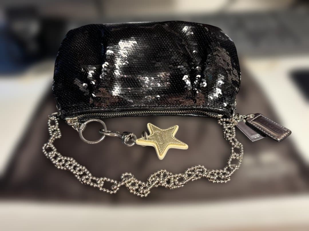 コーチ【美品】スパンコール パーティーバッグ 卒入学式