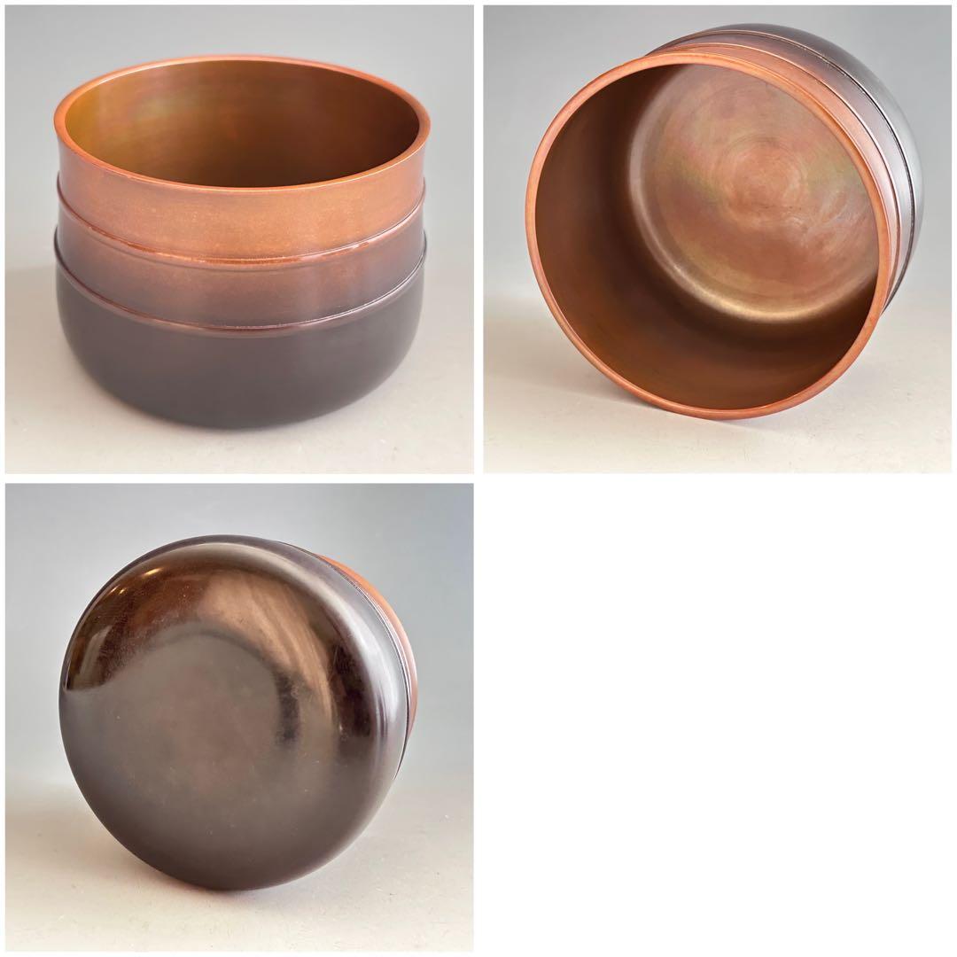 茶道具　唐銅　鬼面遊環　皆具　金森紹栄　共箱　水指　尺立　建水　蓋置　台子