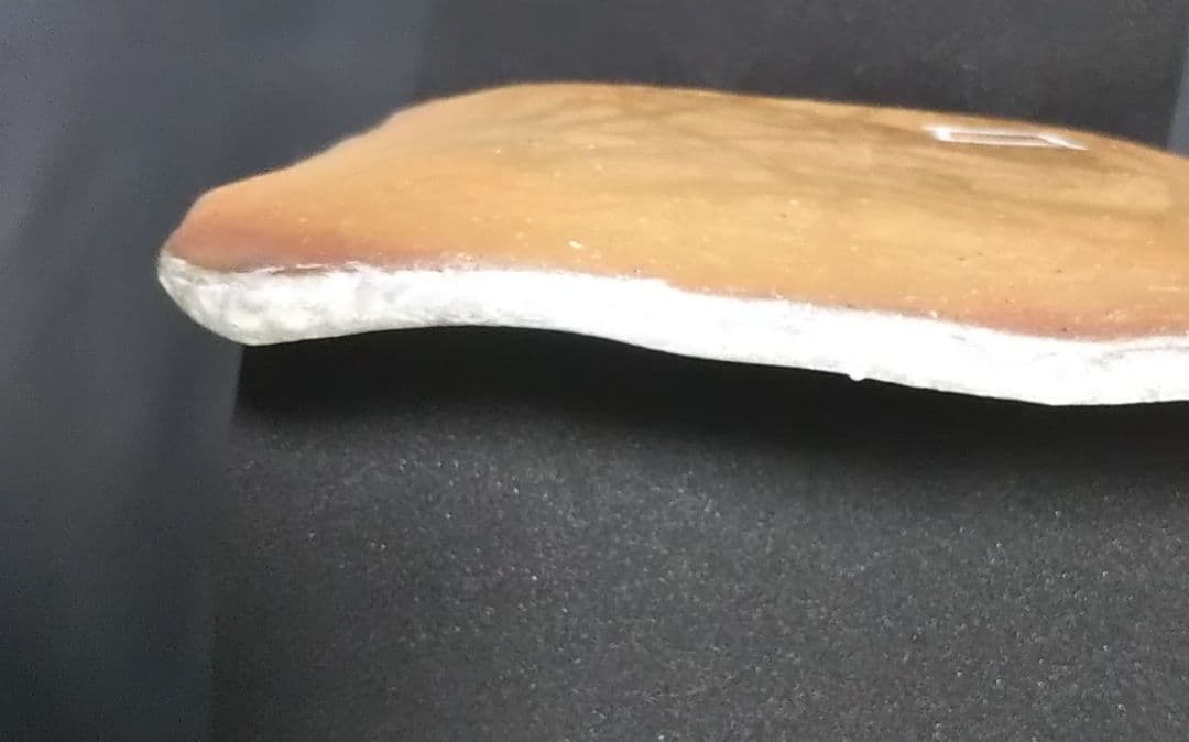 備前焼銀彩四方角皿