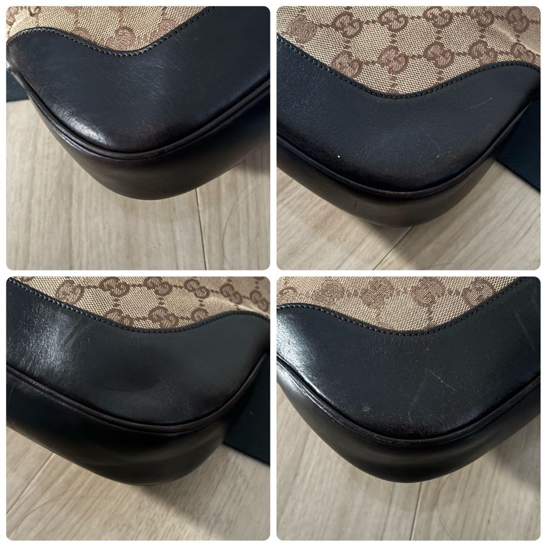 【本物】グッチ ジャッキー シェリーライン GGキャンバス y2k ハンドバッグ