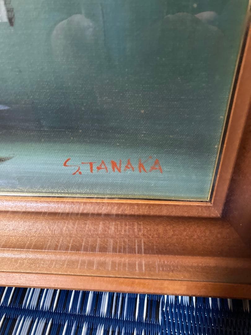 油絵 絵画 美術品 花 マーガレット S.TANKA 梱包はヤマトさん