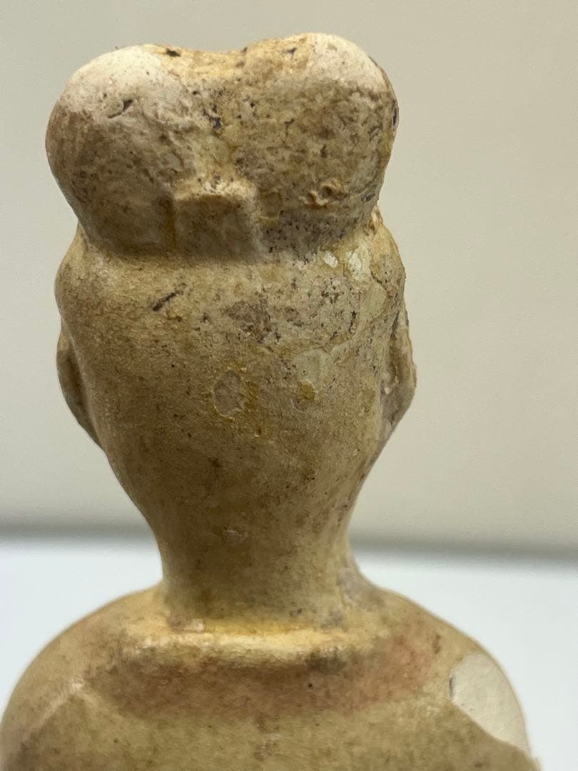 古代中国加彩佣 漢の時代の女官の像 送料込み