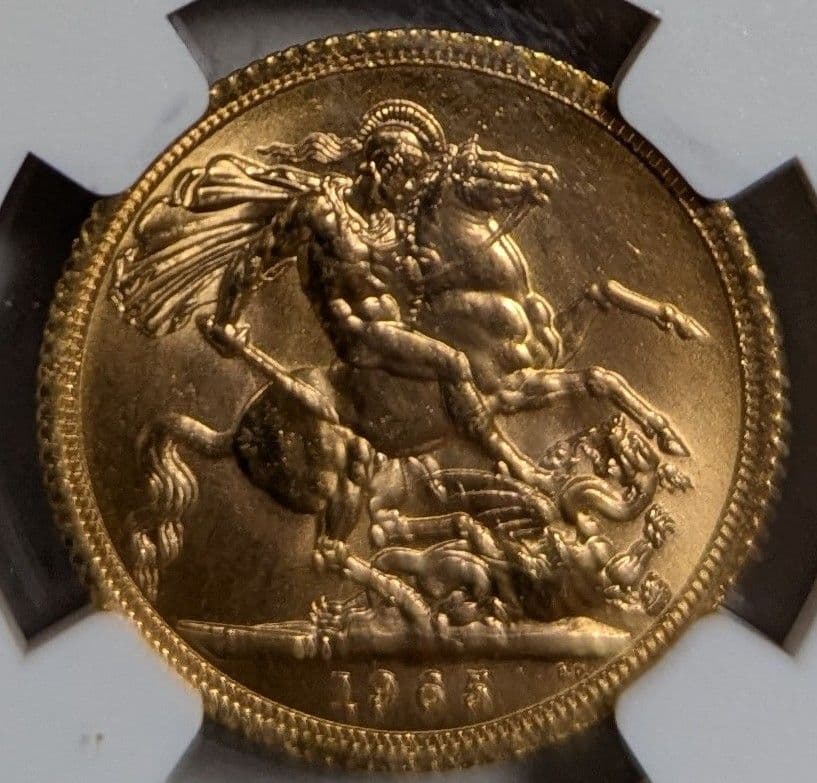 1965年/MS65/ヤングヤング/NGC/ソブリン金貨/エリザベス2世 - メルカリ