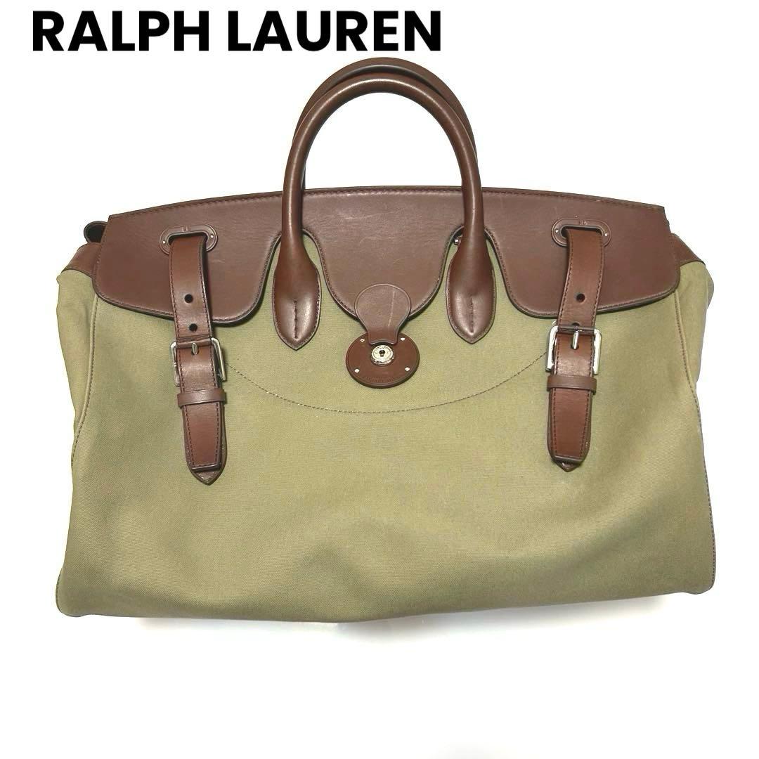 良品】ラルフローレン ボストンバッグ 2way 大容量 希少モデル レザー