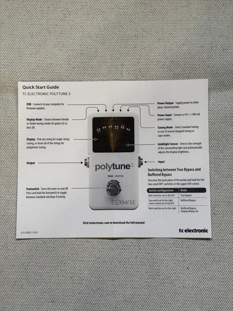 tc electronic polytune 3 ギターエフェクター