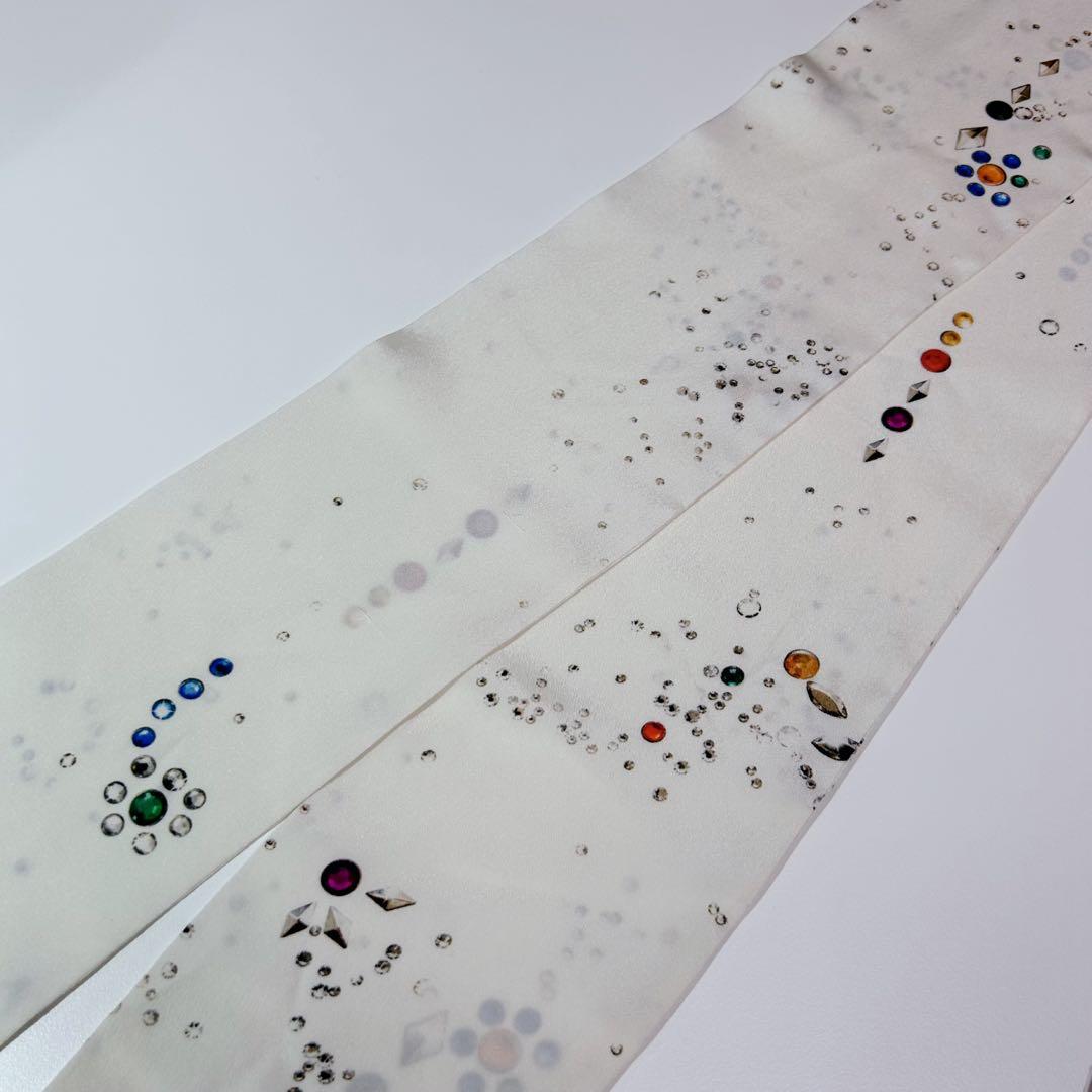 【希少】美品 MASU 23ss GALAXY SILK SCARF WHITE