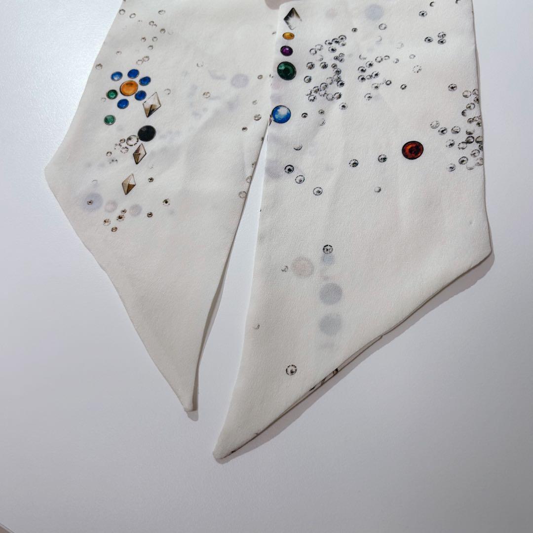 【希少】美品 MASU 23ss GALAXY SILK SCARF WHITE