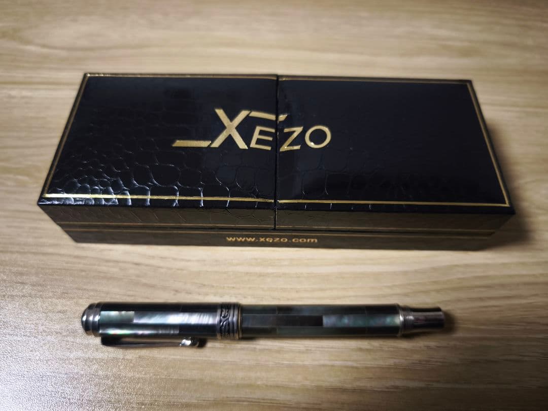 Xezo 万年筆　Maestro BLK Mop FBP-2　中字（M） Xezo | Maestro Black Mother of Pearl FBP-2 | Xezo Maestro® Black