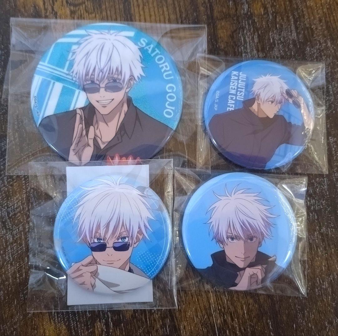 呪術廻戦 五条悟 缶バッジ 4個セット 呪術廻戦展 カフェなど - メルカリ