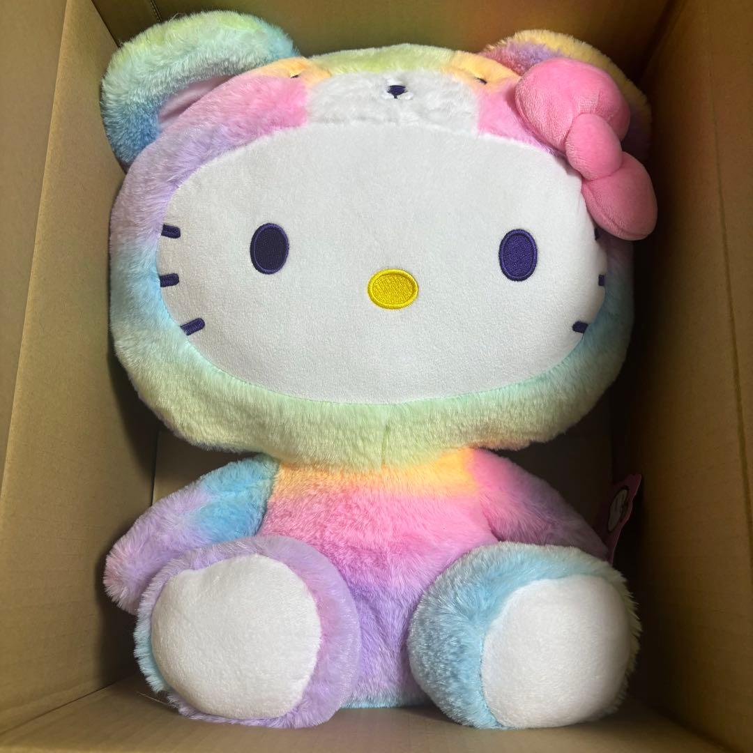 BTS ジョングク キティ レインボー RAINBOW bear 17.5 Hello Kitty 17.5” Rainbow Sherbet Teddy Bear Plush Official / BTS