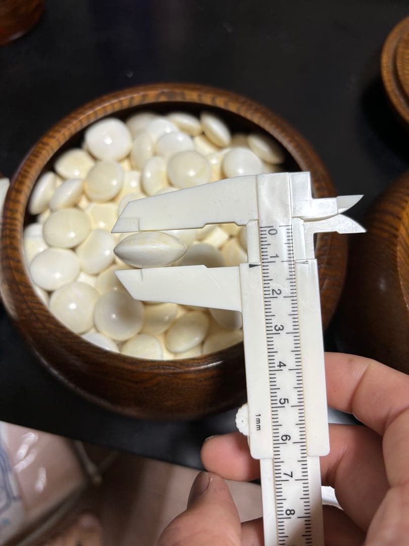 囲碁石セット 白黒 木製容器付き