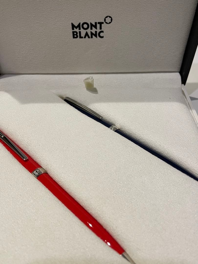 新品・未使用】モンブランボールペンモデナレッド&ブルー2本セット箱付