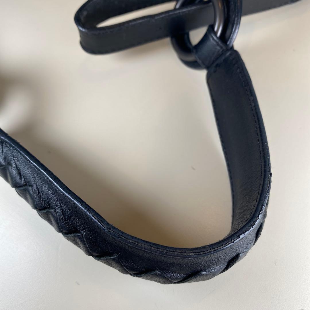 ボッテガヴェネタ　イントレチャート　ショルダーバッグ　ブラック125580