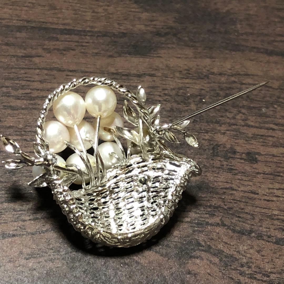 パール付きシルバーバスケットブローチ VERY3月号掲載】パールリング