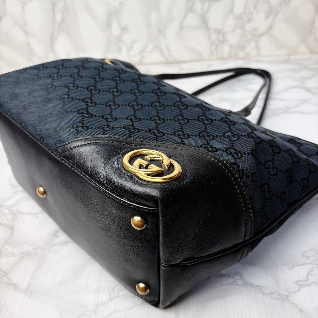 041 極美品 GUCCI インターロッキング トートバッグ ハンドバッグ u6