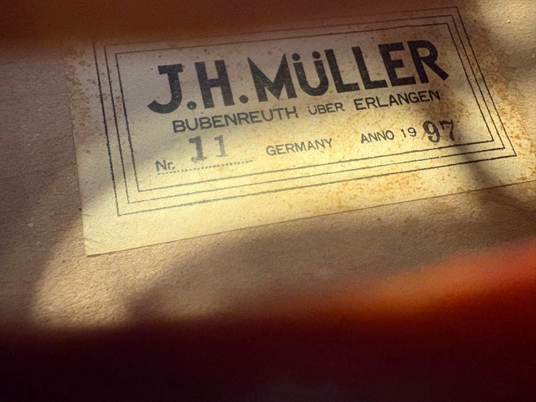 バイオリン　4/4 J.H.MULLER No.11 ドイツ製