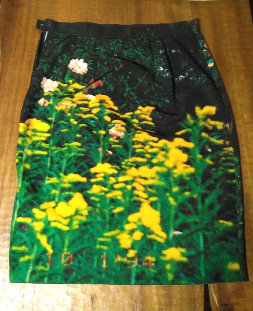 agnès b. 転写プリント花柄タイトスカート 36