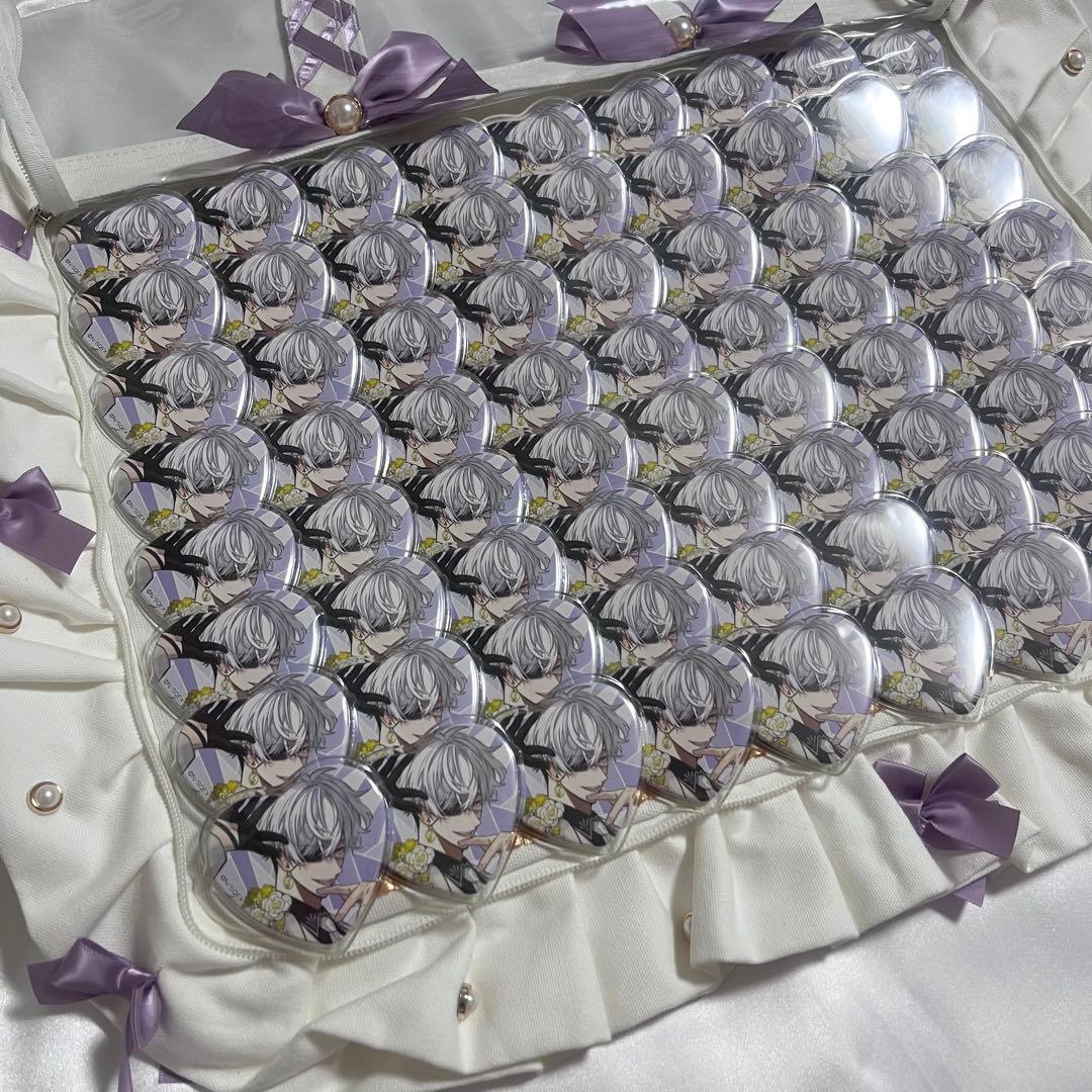 バラ売り可能◎】雨宮零士 ハート缶バッジ72個セット（カバー付き）