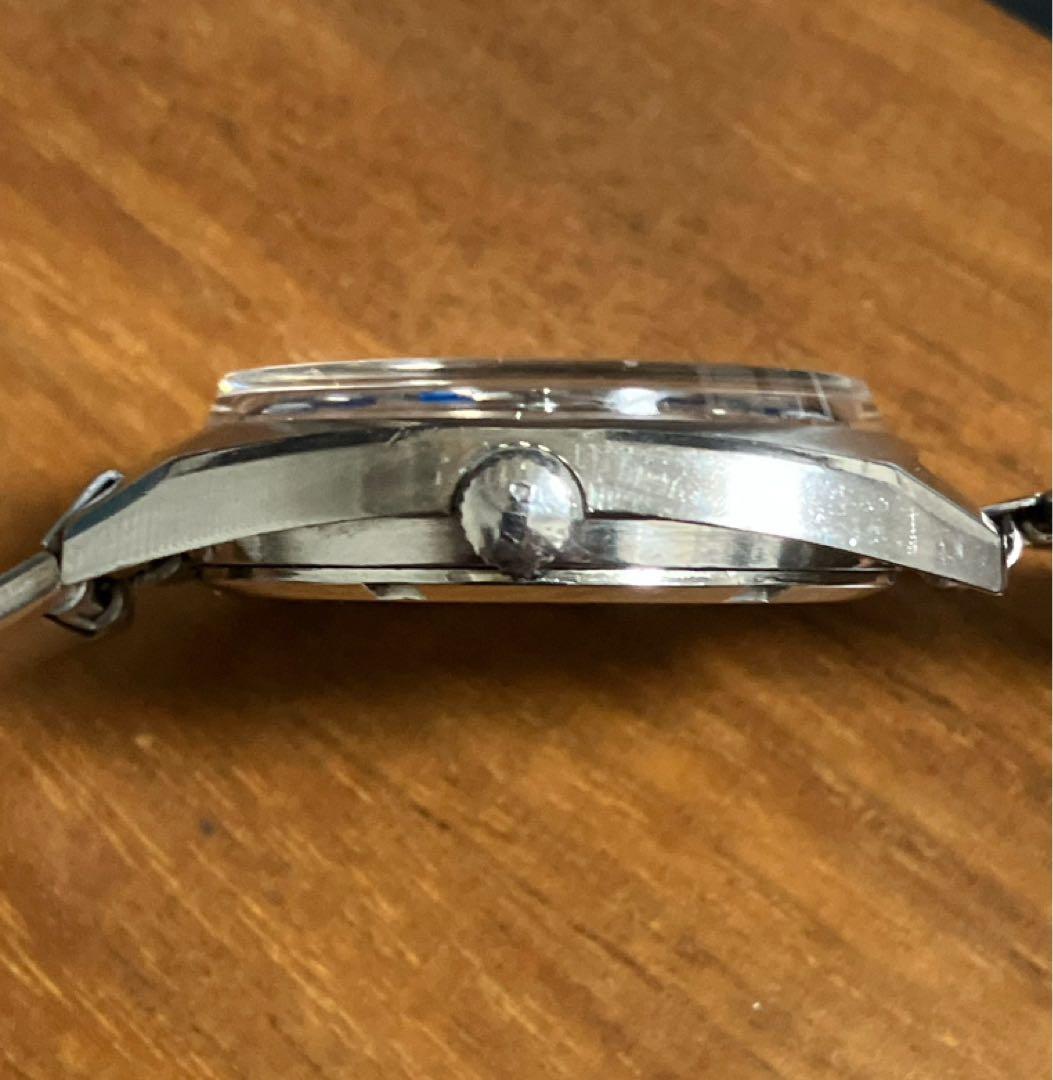 シチズン 手巻き メンズ 腕時計 稼働品 ブルー文字盤 希少 純正ベルト