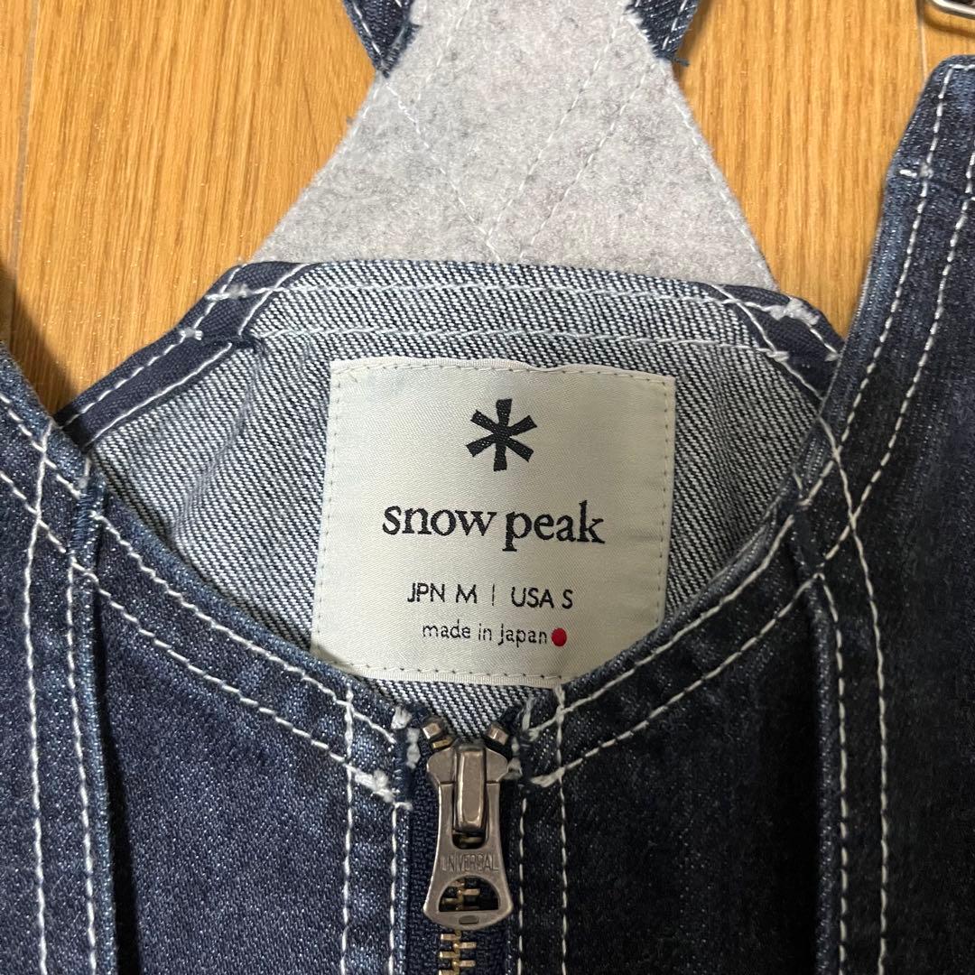 スノーピーク 焚き火ベスト　デニム　ネイビー　インディゴ Mサイズ