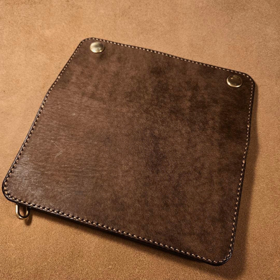 248ロング　トラッカーウォレット　イタリアンレザーMARGOT【ダークブラウン
