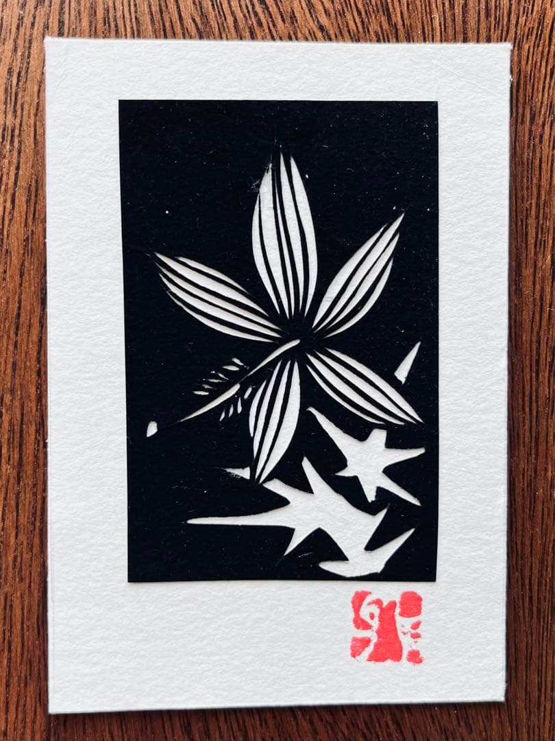 切り絵　宮田雅之　オリジナル　花　小品　シート　ミニアチュール 切り絵 宮田雅之 オリジナル 花 小品 シート ミニアチュール