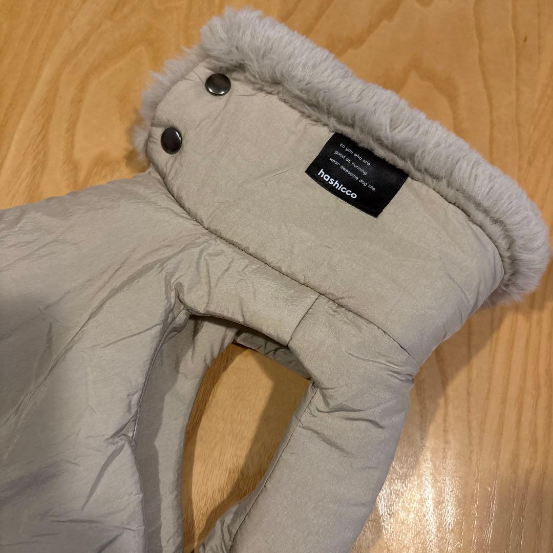 イタグレ服 ウール混ヘリンボーンのファーベスト イタグレとの暮らし