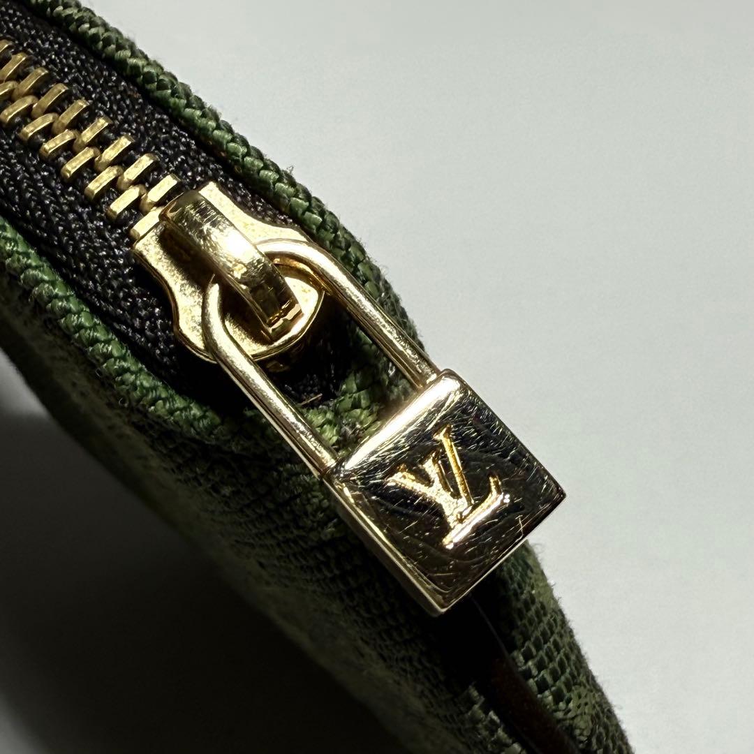 ルイ・ヴィトン ポルト・モネ・ロン モノグラム ミニ カーキ ケース