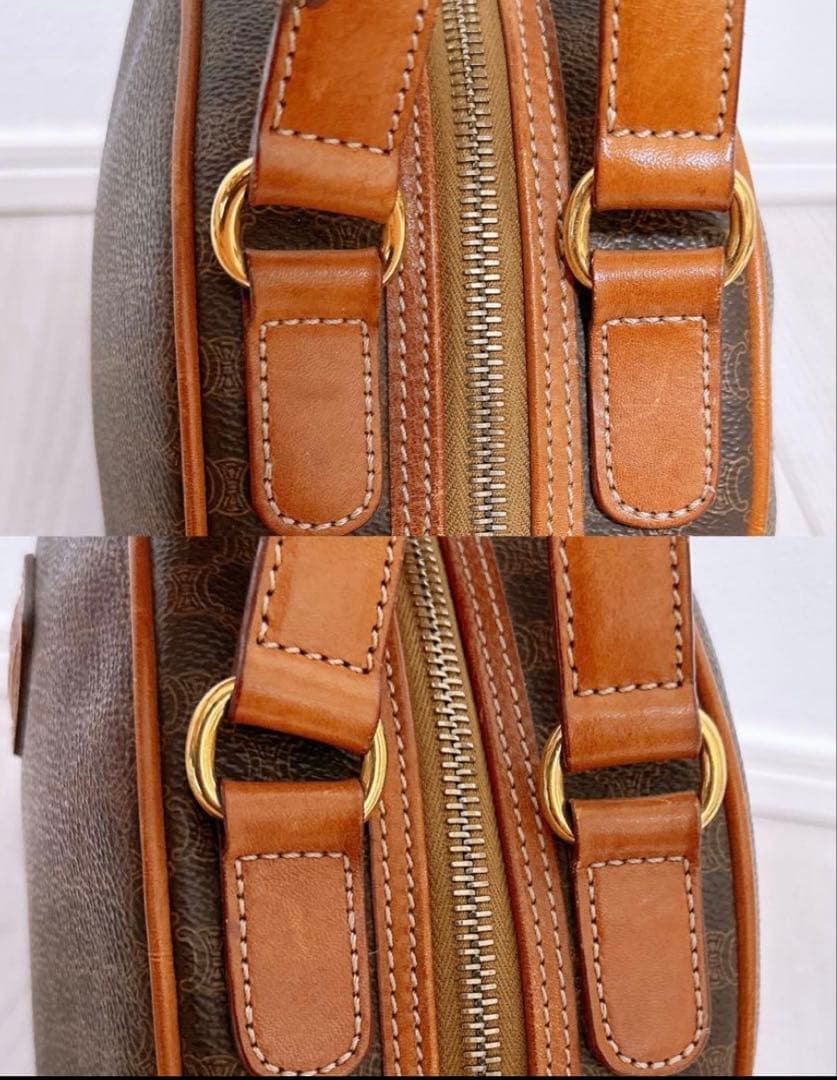 セリーヌ　CELINE マカダム　ドーム型ハンドバッグ