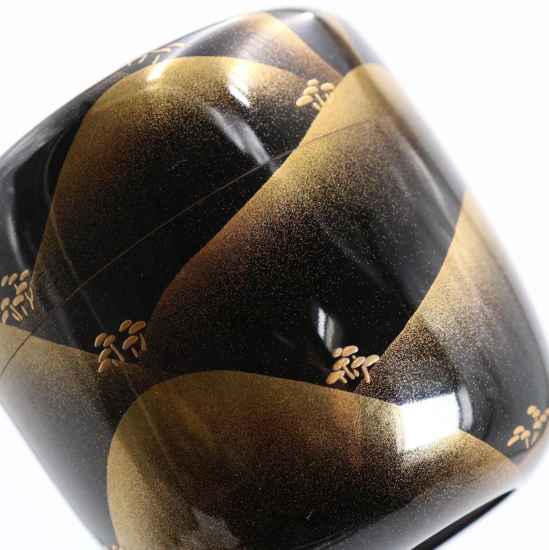 紫香(谷内一則)作 遠山松蒔絵 大棗 茶道具 共箱共布 V941 N8 - 工芸品