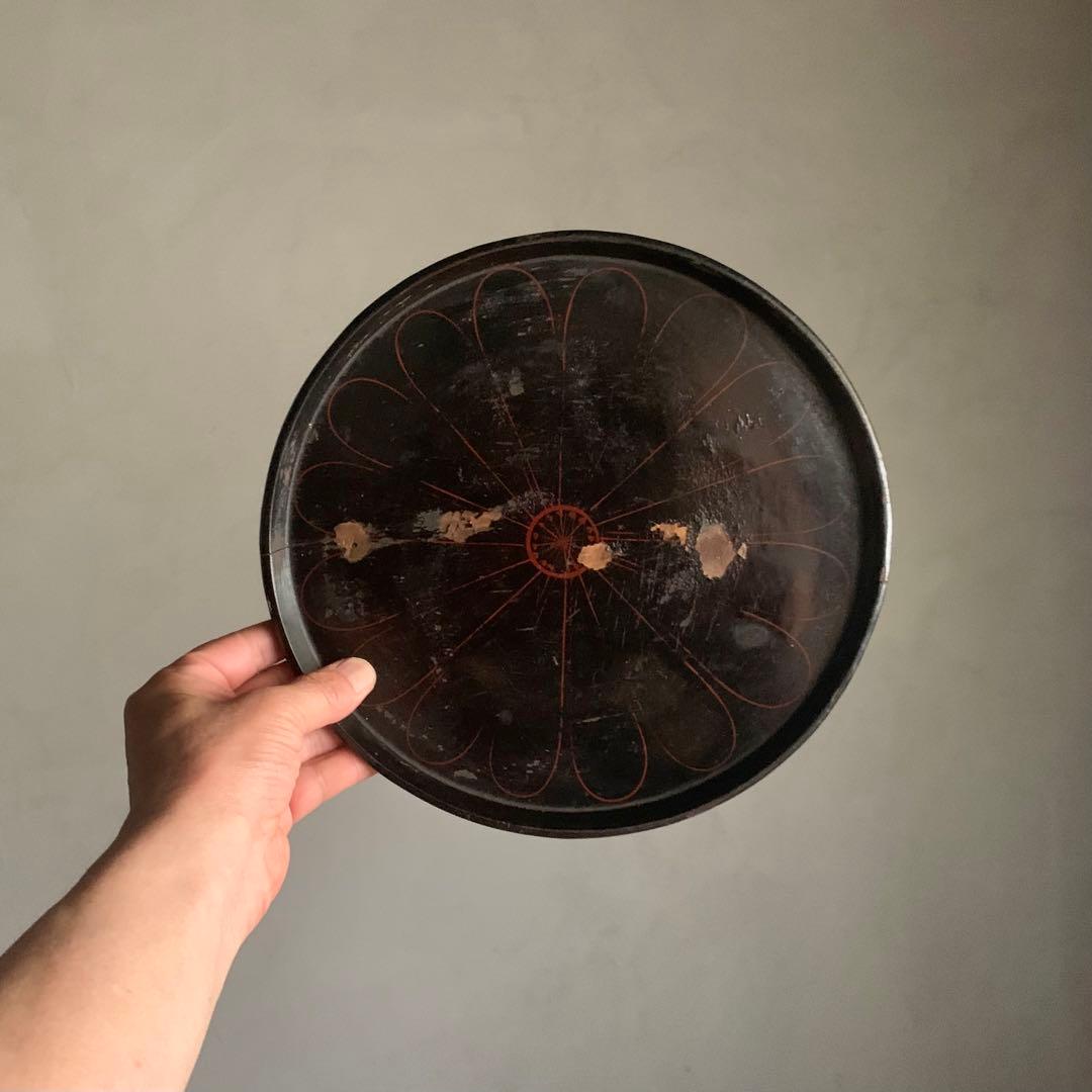 朽木塗 盆 朽木盆 No.2 枯れ盆 古美術 古道具 アンティーク やつれ盆