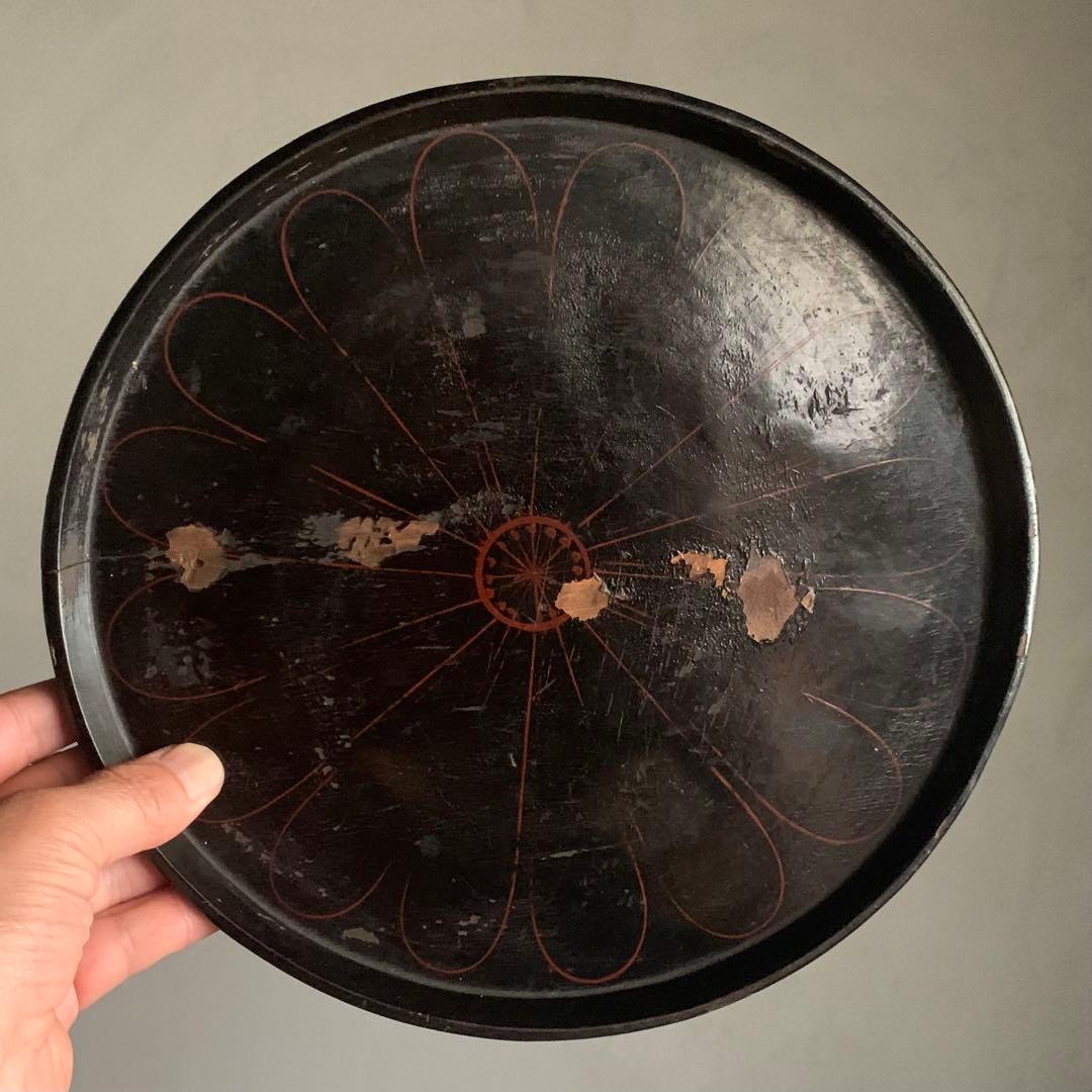 朽木塗 盆 朽木盆 No.2 枯れ盆 古美術 古道具 アンティーク やつれ盆