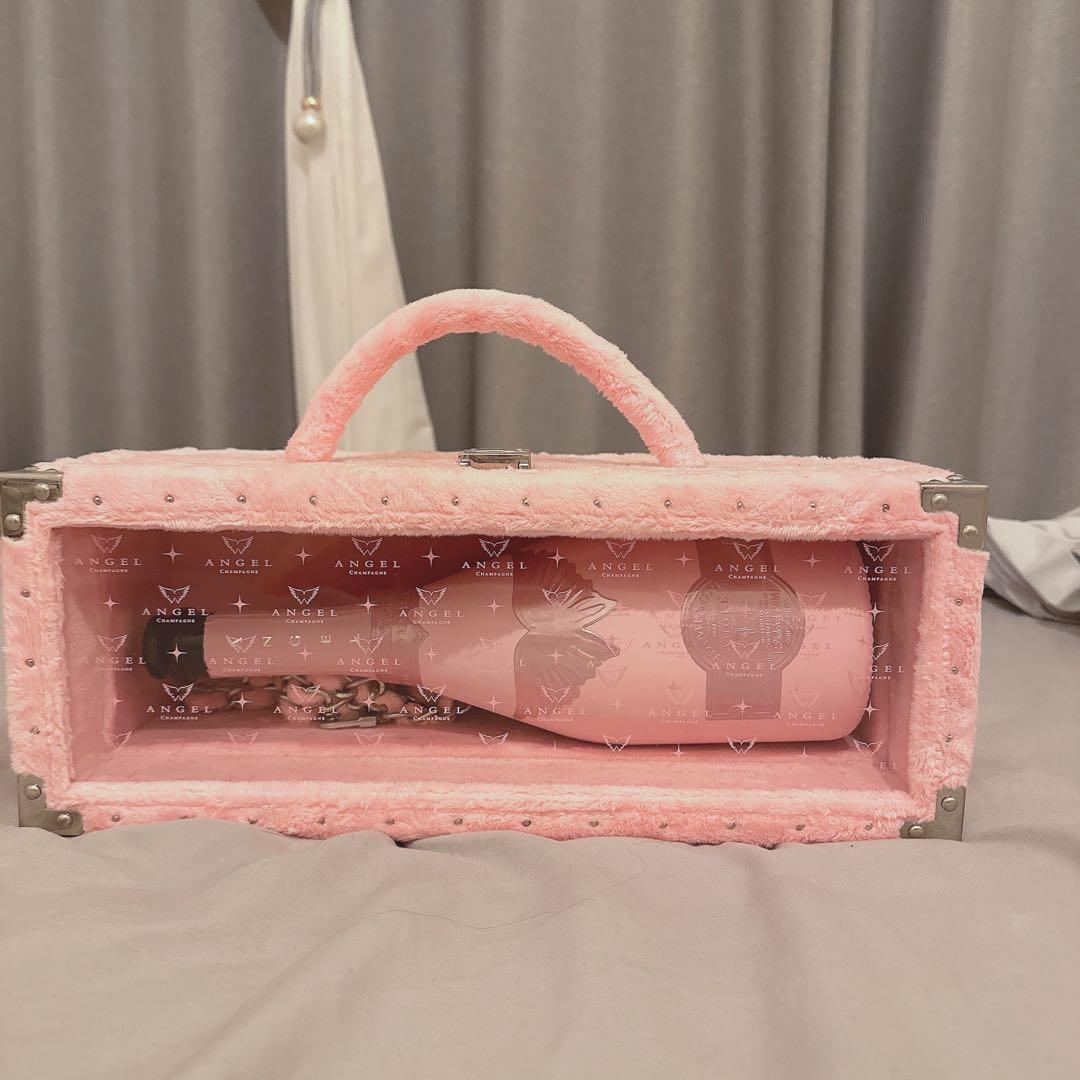 エンジェル シャンパン ドゥミセックロゼファータイプ ピンク 抜栓済み