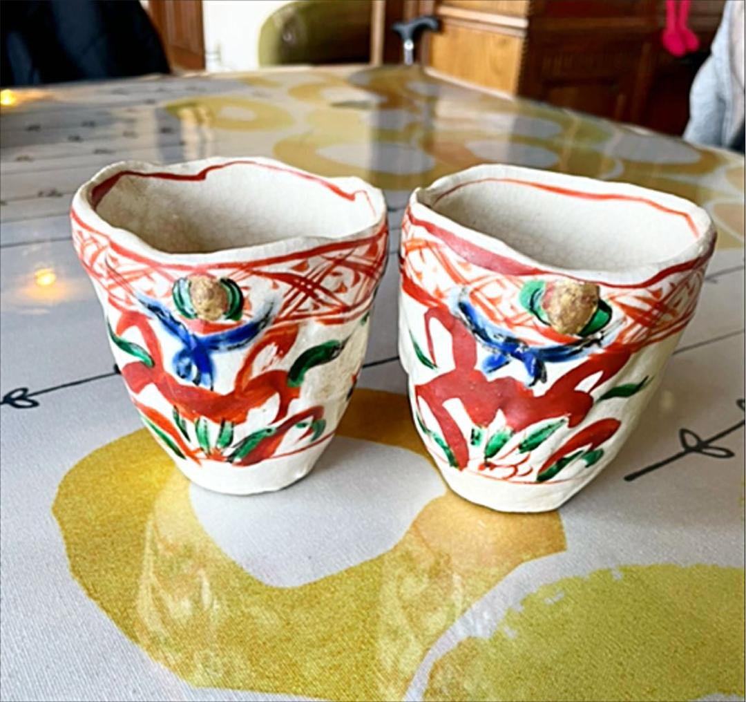 黒岩卓実 赤絵 和食器 食器 2個セット - メルカリ