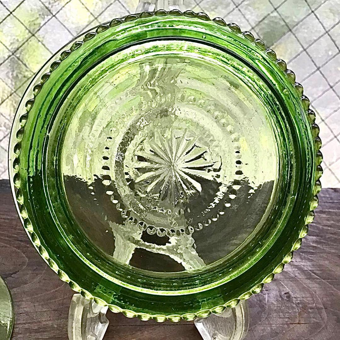 和ガラス◇ウランガラス / 小鉢 / 5個セット◇大正ロマン グリーン ボウル