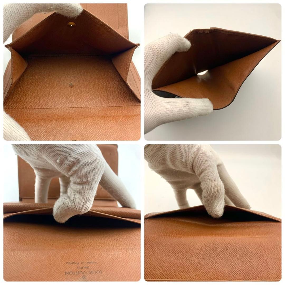 鑑定済み ルイヴィトン ポルトトレゾール エテュイ パピエ 革 三つ折り